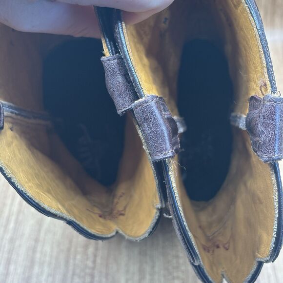 Alfa Western Wear Rustic Natural Python Leather Cowboy Boots Size 28 US 10 Men’s - Picture 10 of 10